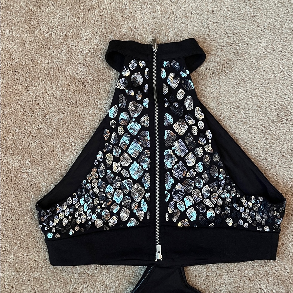 NWT Express Sequin Cut Out Fit & Flare Dress - Picture 6 of 9